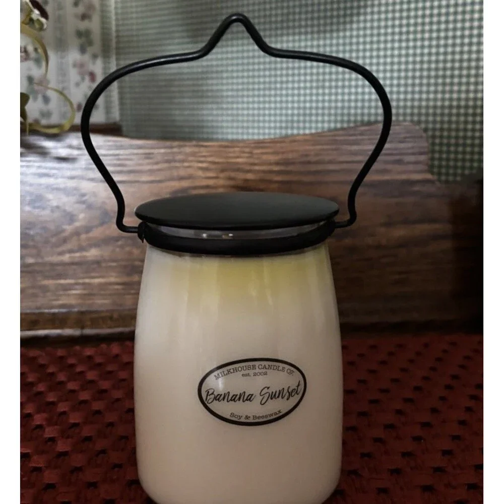 Milkhouse Candle 22 Ounce Banana Sunset Soy & Beeswax Butter Jar Candle